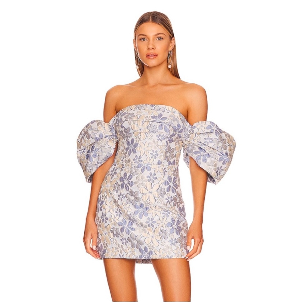 Elliatt Floral Off-Shoulder Dress - Blue